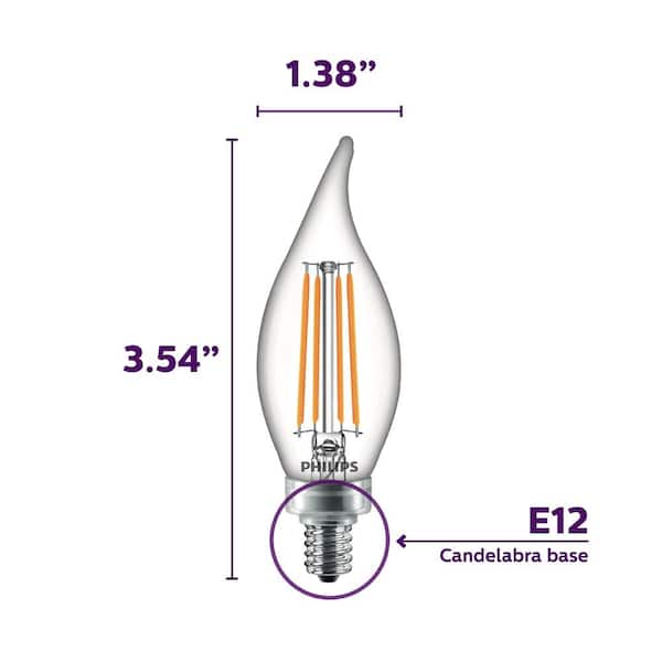 Philips 40-Watt Equivalent G16.5 Dimmable Candelabra Base LED Light Bulb with Dimming Effect Soft White (2-Pack) Philips 40-Watt Equivalent G16.5 Dimmable Candelabra Base LED Light Bulb with Dimming Effect Soft White (2-Pack)