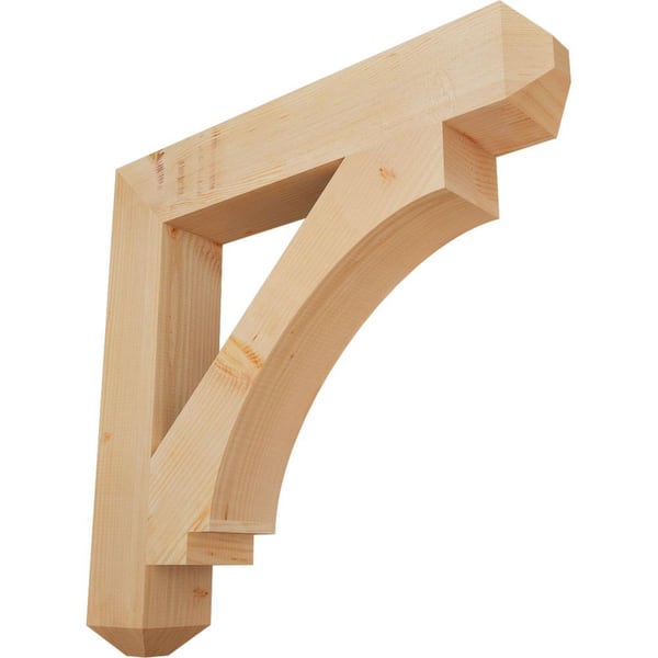 Ekena Millwork 5.5 in. x 36 in. x 36 in. Douglas Fir Imperial Craftsman Smooth Bracket
