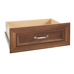 8.7 in. H x 21.54 in. W Brown Wood Drawer