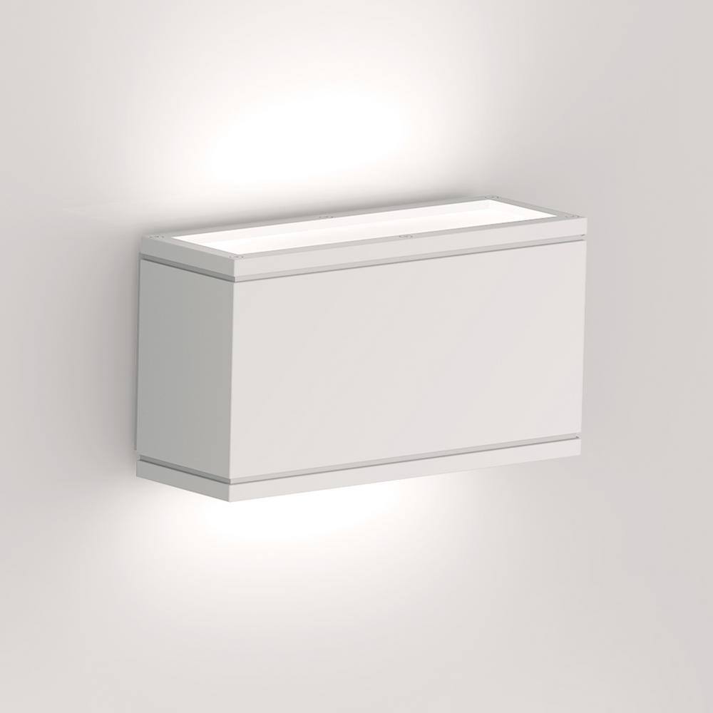 Rubix Oblong White Aluminum Dimmable LED Wall Sconce