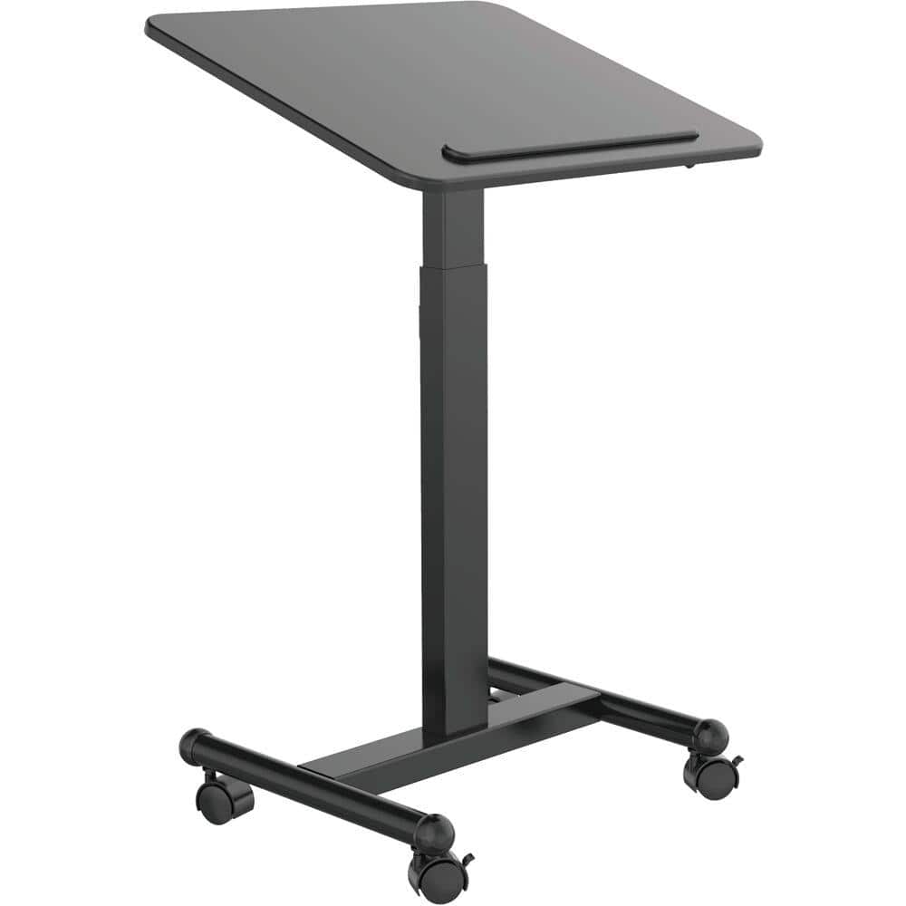 Hanover 28-in. White Electric Height Adjustable Rolling Portable Computer  Desk for Medical Use, TV Tray Table, or Laptop HSD0409-NAT - The Home Depot