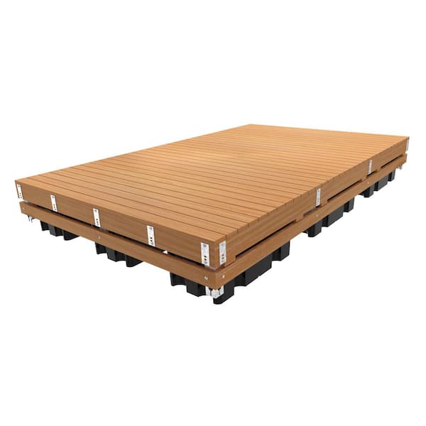 10 ft. x 16 ft. Commercial Grade Floating Dock Hardware Kit with nine 16-inch Foam Filled Floats