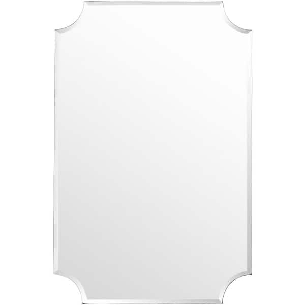 Livabliss Titus 24 in. H x 36 in. W Novelty Wood Frame Silver Decorative Mirror