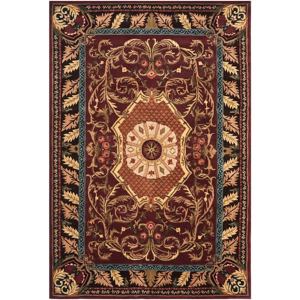 SAFAVIEH Empire Red/Burgundy 8 ft. x 10 ft. Border Area Rug