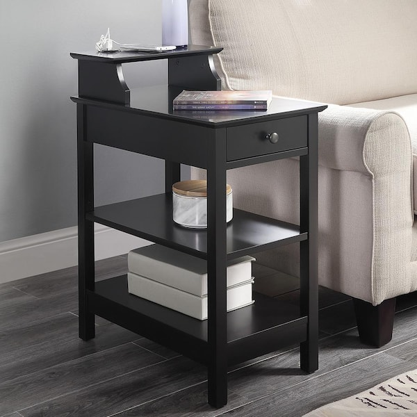Acme Furniture Slayer 22 in. Black 29 Rectangle Wood End Table (1-Piece)