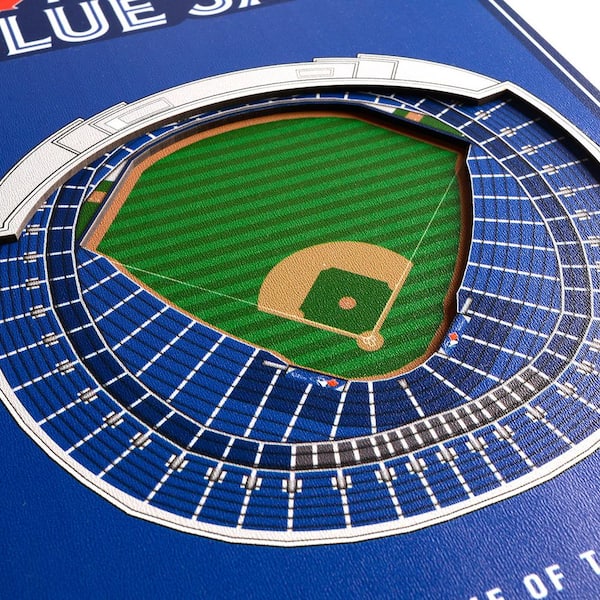 YouTheFan MLB Toronto Blue Jays Wooden 8 in. x 32 in. 3D Stadium Banner- Rogers Centre 0952633 - The Home Depot