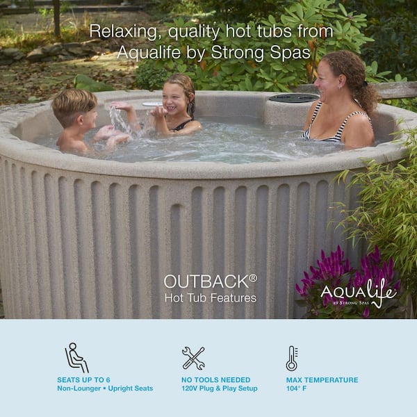 AquaLife Outback 6-Person, 20-Jet 120V Hot Tub, Contour Seating