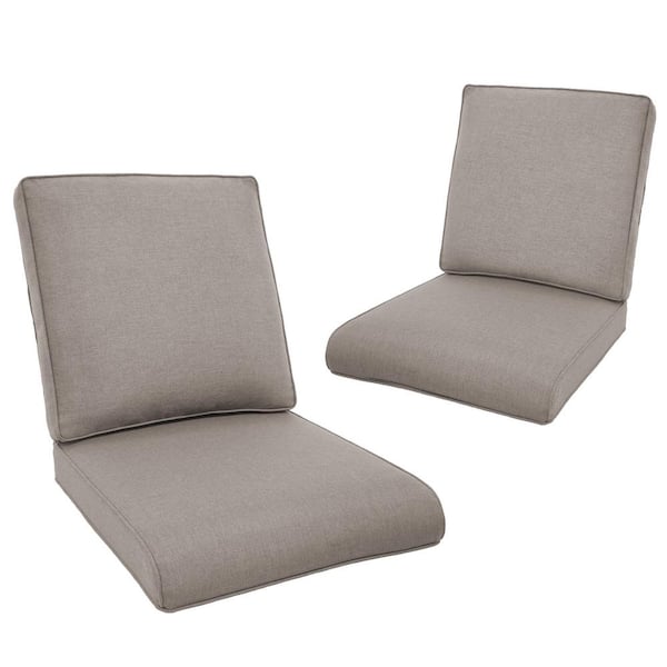 Modern 22 in. x 25 in. 4-Piece Deep Seating Outdoor Lounge Chair Cushion Set in Gray (4-Piece)