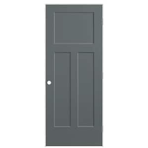 32 in. x 80 in. 3-Panel Winslow Left-Hand Solid Core Cordite Molded Composite Single Prehung Interior Door