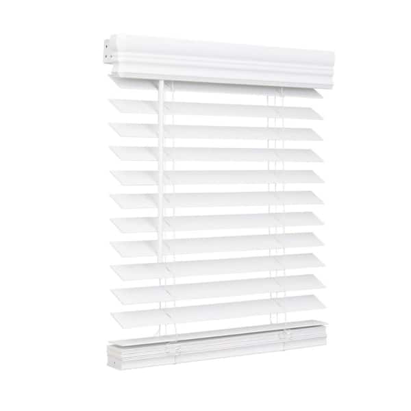 Bright White Cordless Light-Blackout Blinds with 2 in. Slats - 34