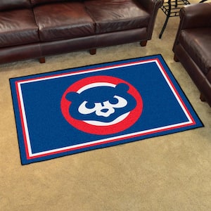 Chicago Cubs Blue 4 ft. x 6 ft. Plush Area Rug