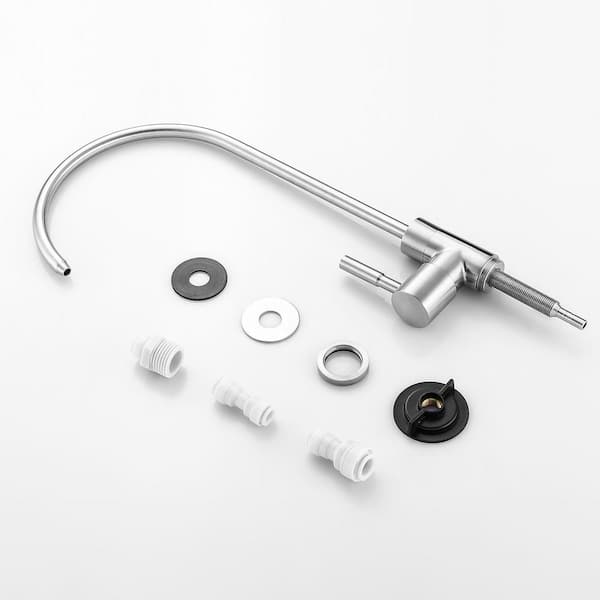 Single Handle Deck Mount Lead-Free Drinking Water Standard Kitchen Fauce in Brushed Nickel Stainless Steel