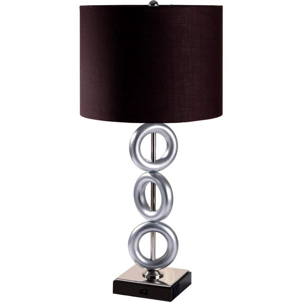 29 in. H Metal Table Lamp with Silver finish Ring Style Espresso Round Shade Task and Reading price history on PriceWatchPro