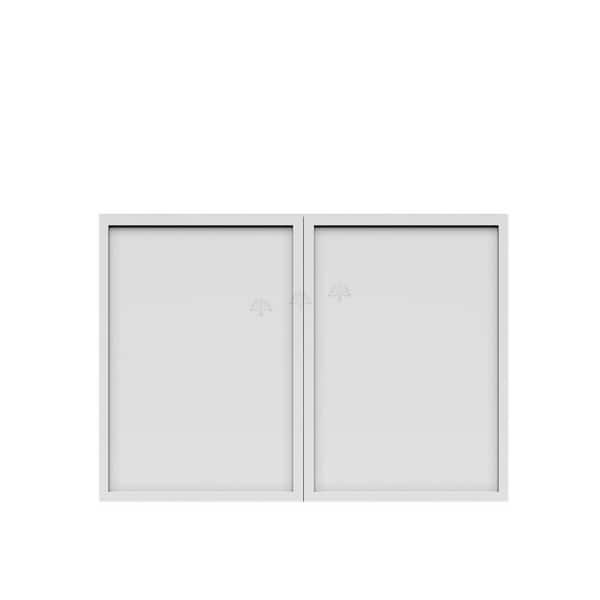 LIFEART CABINETRY Slim Shaker Assembled 33 in. W x 24 in. H x 12 in. D Wall Bridge Kitchen Cabinet in White