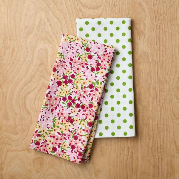 Company Cotton Flower and Dot 30 in. x 20 in. Kitchen Towel (Set of 2) Multi