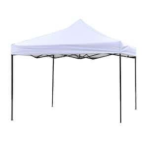9.6 ft. x 9.6 ft. Replacement Square Canopy Outdoor Gazebo Top for 10 ft. Straight Leg Canopy White