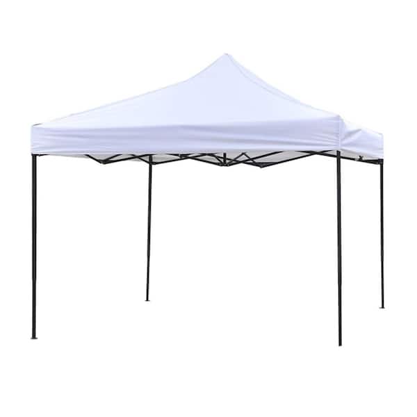 Trademark Innovations 9.6 ft. x 9.6 ft. Replacement Square Canopy Outdoor Gazebo Top for 10 ft. Straight Leg Canopy White
