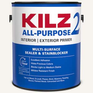 KILZ 2 ALL PURPOSE 1 gal. White Interior/Exterior Multi-Surface Primer, Sealer, and Stain Blocker