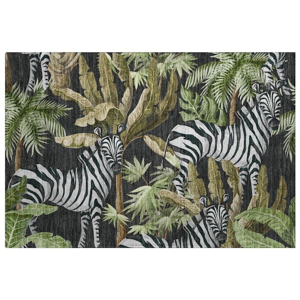 Dream Shag Premium Machine Washable Abstract ADS208 Midnight 2 ft. x 3 ft. Accent Rug