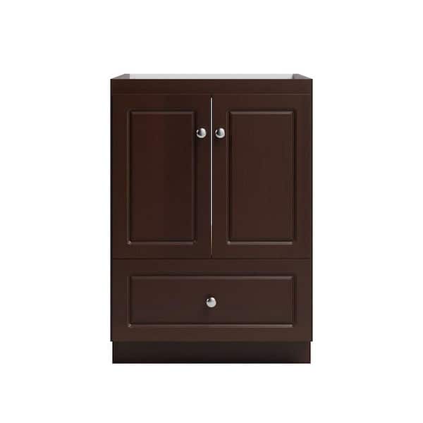 Simplicity by Strasser Ultraline 24 in. W x 21 in. D x 34.5 in. H Bath Vanity Cabinet without Top in Dark Alder