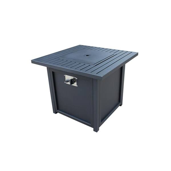 Reviews for itapo 28 in. Black Square Metal Upland Slat Top Gas Fire