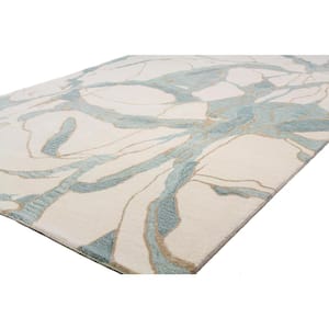 Greenwich Ivory 6 ft. x 9 ft. (5'6" x 8'6") Abstract Contemporary Area Rug
