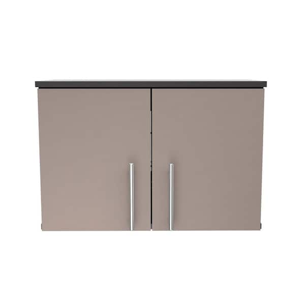 Maestrik 23.62 in. W x 15.74 in. H x 11.81 in. D 1- Shelf Garage Storage Freestanding Cabinet in Taupe/Dark Gray