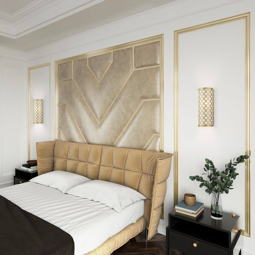 Arabesque Soft Gold Single-Light Dimmable Wall Sconce