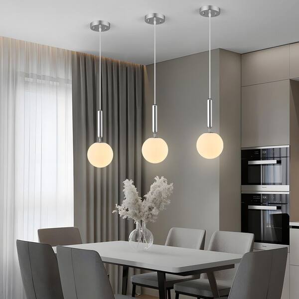 STYLED　40形2550ルーメン　YTNW40N1 ZHLWIN Home Lighting 40W 1-Light Mid Century Chrome Retro Pendant