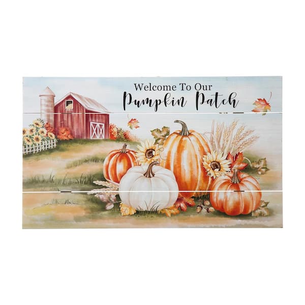 Glitzhome 24 in. L Metal Happy Thanksgiving Wall Decor 2006000082 - The  Home Depot