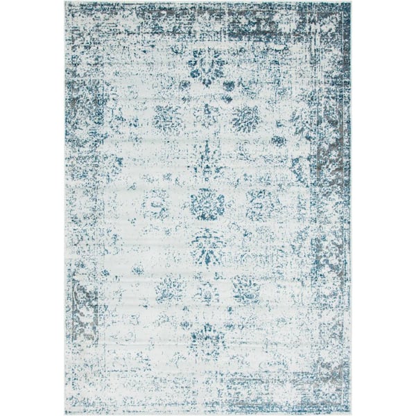 Unique Loom Sofia Casino Light Blue 7' 0 x 10' 0 Area Rug