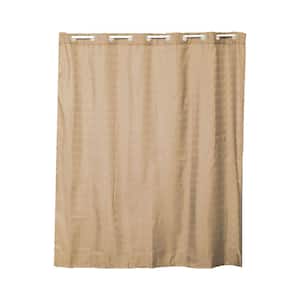 71 in. L x 79 in. H Latte Hook Less Shower Curtain Polyester Cubic