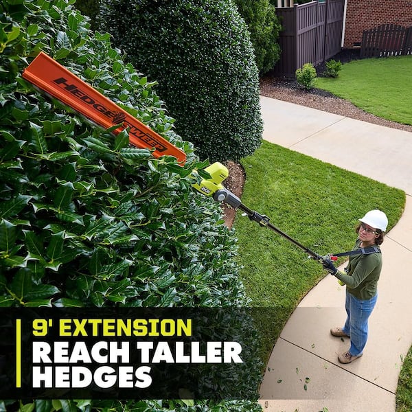 RYOBI ONE+ 18V 18in. Cordless Battery Pole Hedge Trimmer (Tool