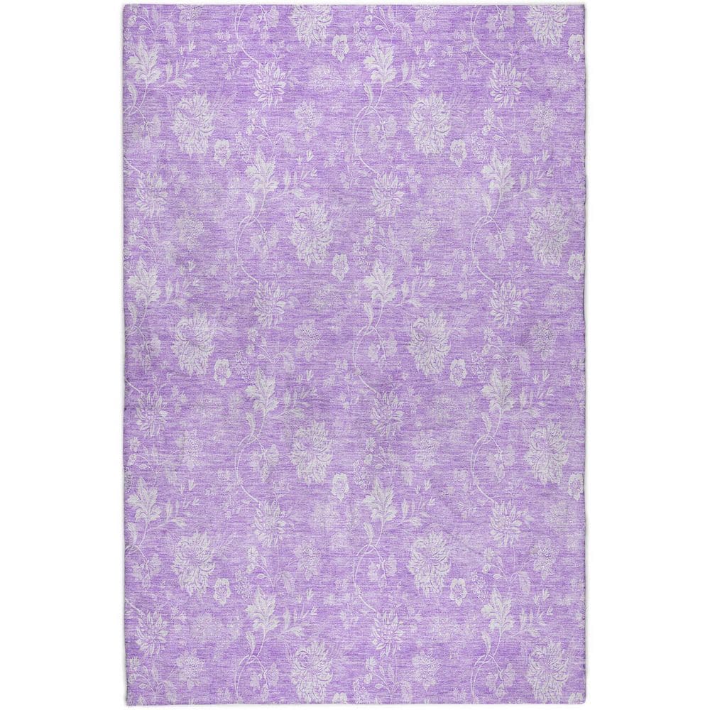 Dream Shag Premium Machine Washable Abstract ADS681 Lilac 3 ft. x 5 ft. Area Rug price history on PriceWatchPro