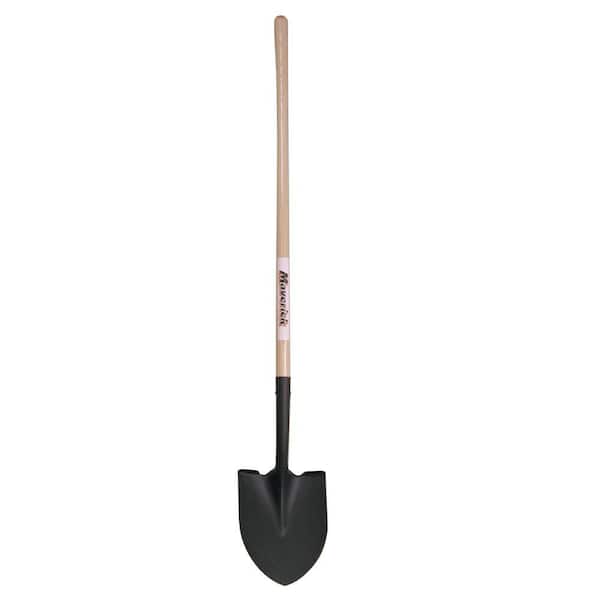 Hisco Maverick 16-Gauge Round Point Shovel with 47 in. Ash Wood Handle