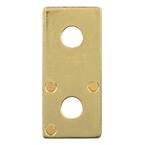 2-Hole Flat Straight Bracket with Magnets - Strut Fitting - Gold Galvanized