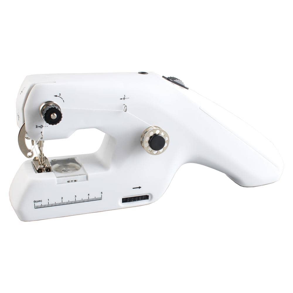 Compact White Handheld Portable Sewing Machine