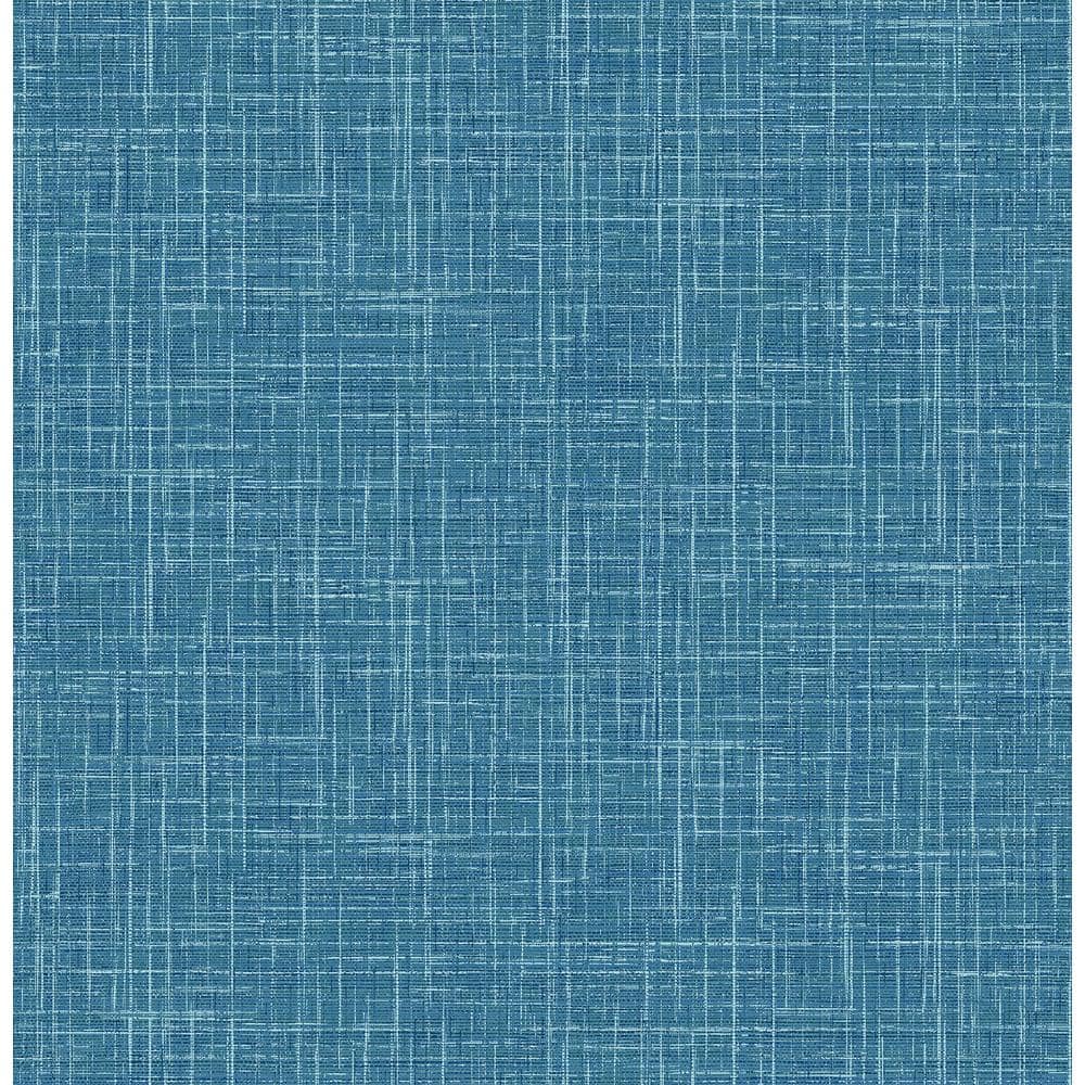 Blue Emerson Teal Faux Linen Wallpaper Sample price history on PriceWatchPro