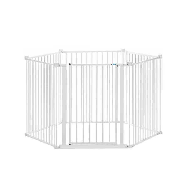 Carlson 6 Panel Convertible Pet Pen, White
