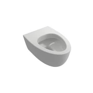 Milano Wall-Hung Elongated Toilet Bowl Only in Matte White