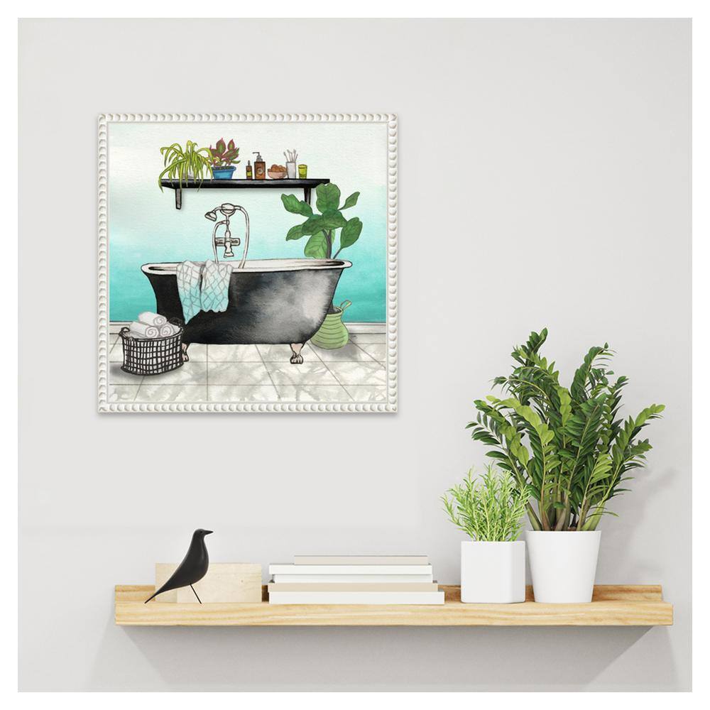 Elizabeth Medley Botanical Bath Framed Canvas Wall Art