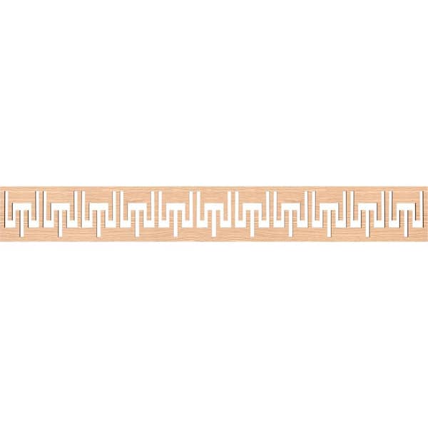 Ekena Millwork Victory Fretwork 0.375 in. D x 46.5 in. W x 6 in. L Red Oak Wood Panel Moulding