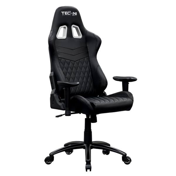 Techni Sport Ergonomic Black High Back Racer Style Video
