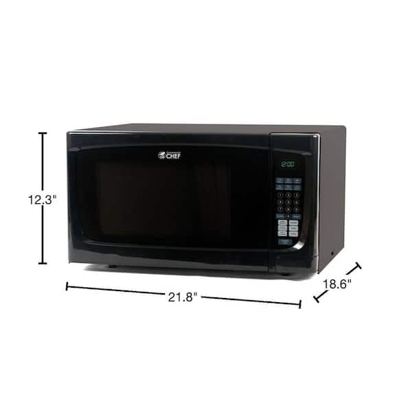 Commercial CHEF 21.8 in. Width 1.6 cu. ft. Stainless Steel/Black