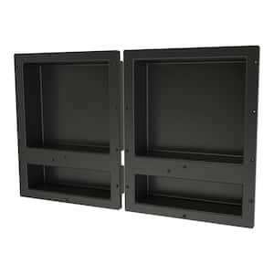 Redi Niche 32 in. x 20 in. Quad Shower Niche Set in Black