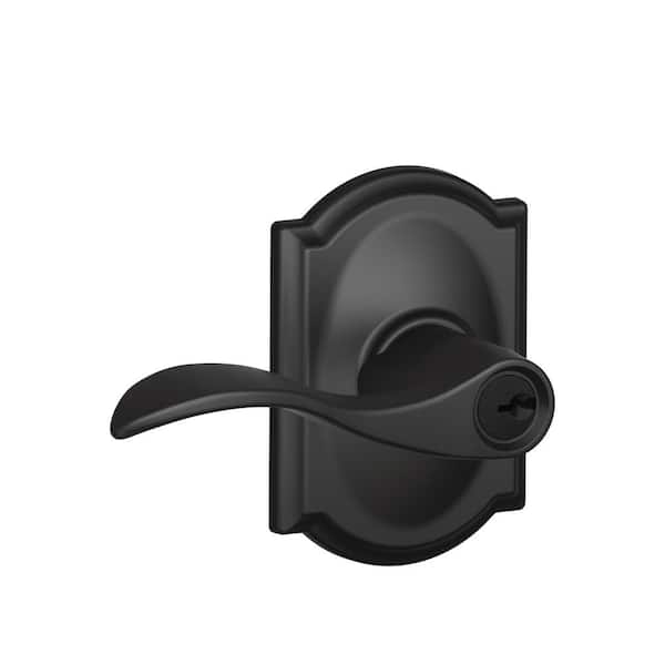 Accent Matte Black Keyed Entry Door Lever