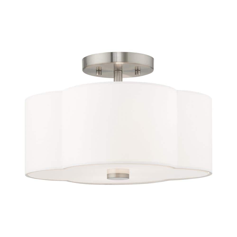 Chelsea 2 Light Brushed Nickel Semi Flush Mount