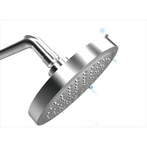 High Pressure Rain Booster 1-Spray Patterns with 2.5 GPM 6 in., ‎Wall Mount Rain Fixed Shower Head in Chrome