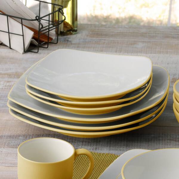 Noritake Colorwave Mustard 8.25 in. (Yellow) Stoneware Square
