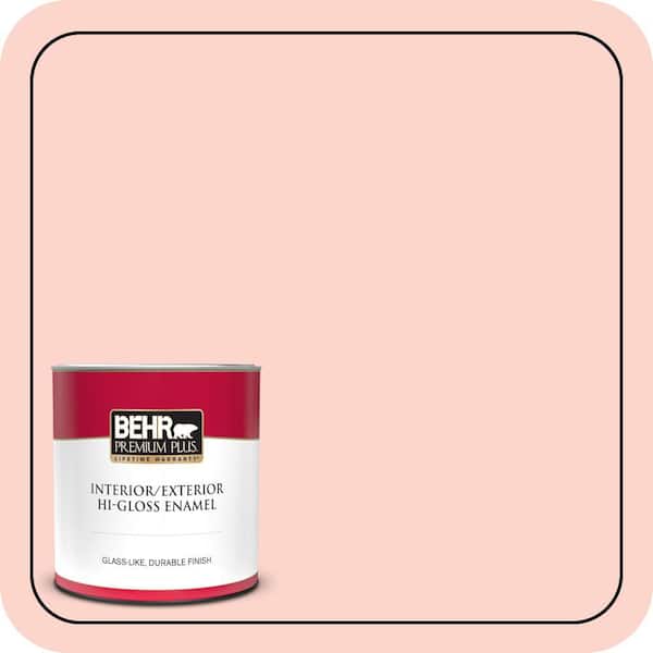 BEHR PREMIUM PLUS 1 qt. #180A-2 Romantic Morn Hi-Gloss Enamel Interior/Exterior Paint & Primer
